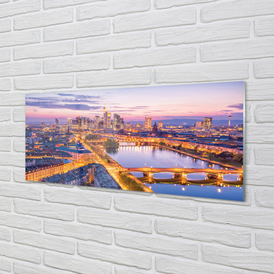 Panel szklany do Kuchni Nocna Panorama Berlina