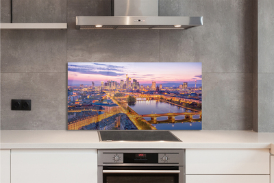 Panel szklany do Kuchni Nocna Panorama Berlina