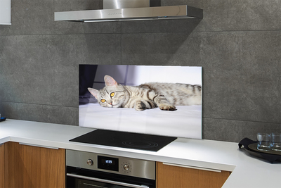 Szkło do Kuchni na Ścianę Leniwe Popołudnie na Kanapie