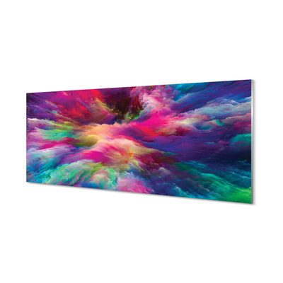 Panel szklany do Kuchni Tęczowa Symfonia Fraktali