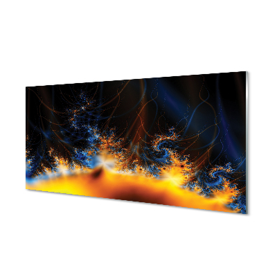 Panel szklany do Kuchni Kontrast Błękitu i Żółci