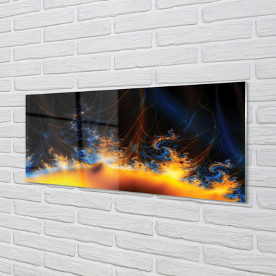 Panel szklany do Kuchni Kontrast Błękitu i Żółci