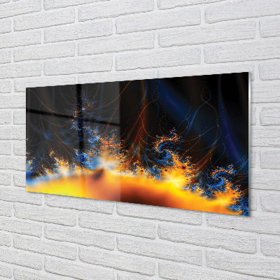 Panel szklany do Kuchni Kontrast Błękitu i Żółci