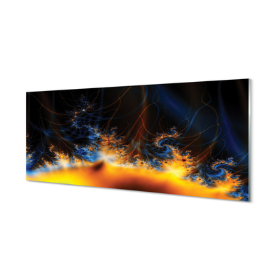 Panel szklany do Kuchni Kontrast Błękitu i Żółci