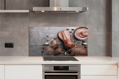 Szklany Panel Zając Wielkanocny i Słodycze