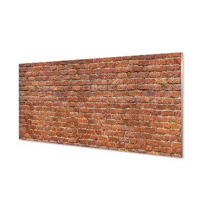 Szklany Panel Vintage Ściana z Cegieł