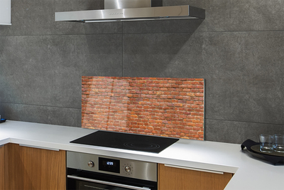 Szklany Panel Vintage Ściana z Cegieł