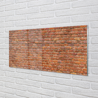 Szklany Panel Vintage Ściana z Cegieł