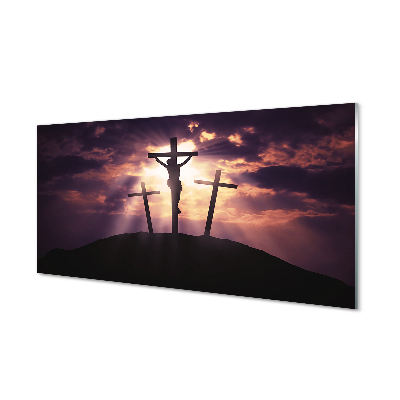 Szklany Panel Jezus krzyż