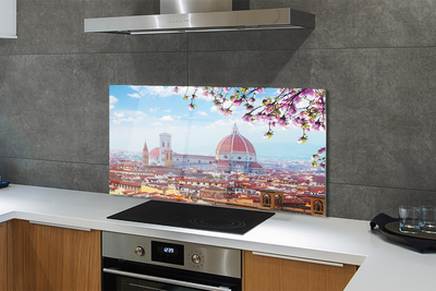 Panel szklany do Kuchni Katedra pod Nocnym Niebem