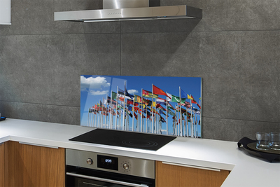 Panel szklany do Kuchni Zestaw Flag Państwowych