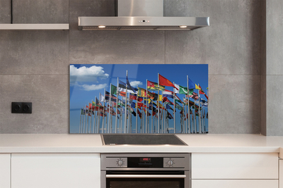 Panel szklany do Kuchni Zestaw Flag Państwowych