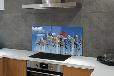 Panel szklany do Kuchni Zestaw Flag Państwowych