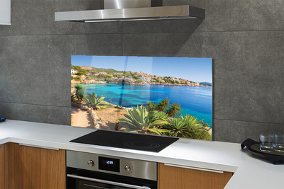 Panel Szklany Hiszpańskie Wybrzeże w Pełnym Słońcu