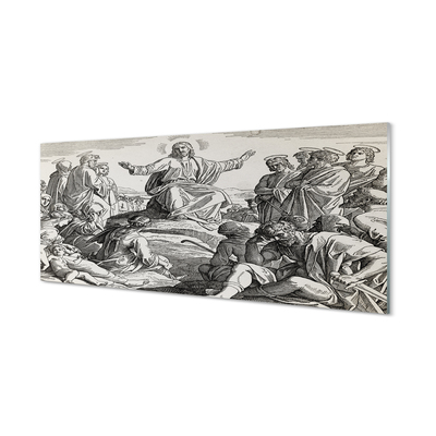 Szklany Panel Biblijne Nauczanie Jezusa