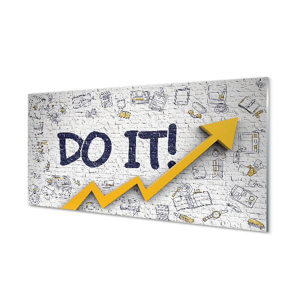 Szklany Panel Motywujące Hasło