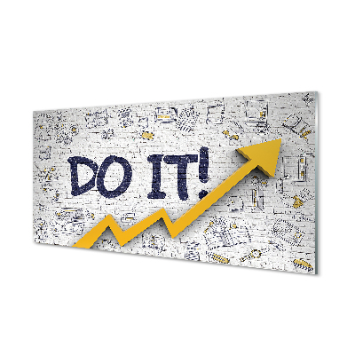 Szklany Panel Motywujące Hasło 