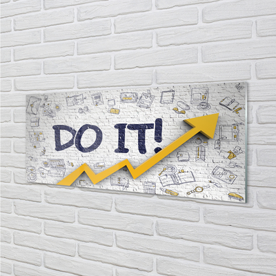 Szklany Panel Motywujące Hasło 