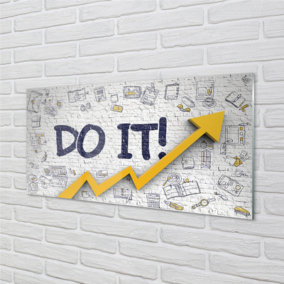 Szklany Panel Motywujące Hasło 