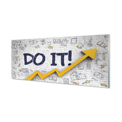 Szklany Panel Motywujące Hasło 