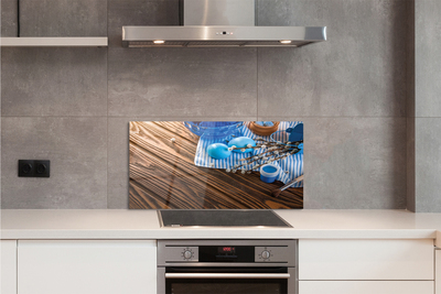 Szkło do Kuchni na Ścianę Malowane Jajka i Bazie