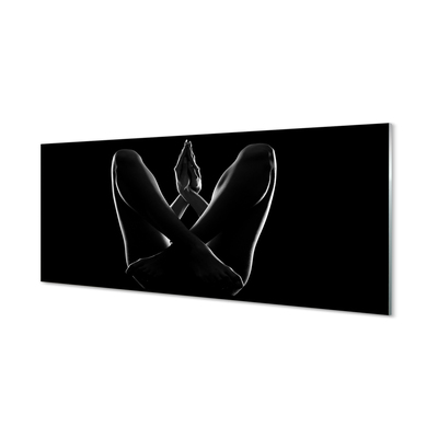 Panel szklany do Kuchni Akt: Nogi i Ręce Kobiety