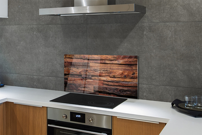 Panel szklany do Kuchni Słoje i Struktura Drewna