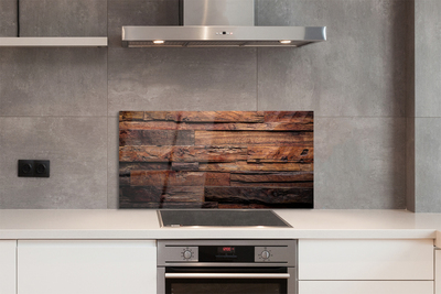 Panel szklany do Kuchni Słoje i Struktura Drewna