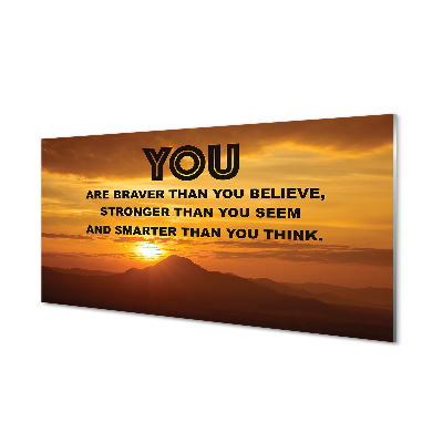 Szkło Ozdobne do Kuchni Napis pod Słońcem