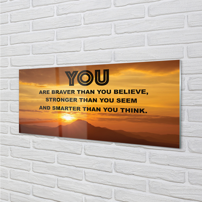 Szkło Ozdobne do Kuchni Napis pod Słońcem