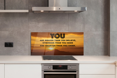 Szkło Ozdobne do Kuchni Napis pod Słońcem