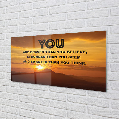 Szkło Ozdobne do Kuchni Napis pod Słońcem