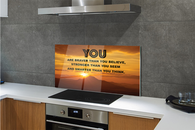 Szkło Ozdobne do Kuchni Napis pod Słońcem