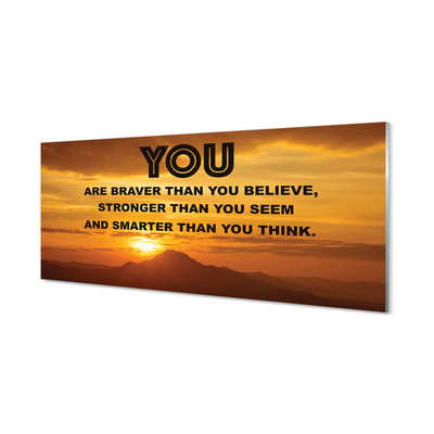 Szkło Ozdobne do Kuchni Napis pod Słońcem