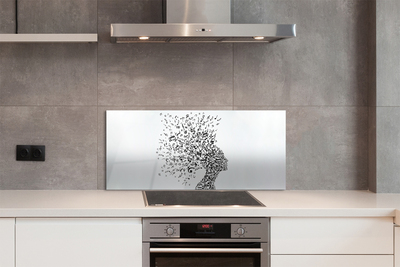 Panel szklany do Kuchni Umysł pełen Muzyki