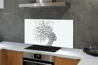 Panel szklany do Kuchni Umysł pełen Muzyki