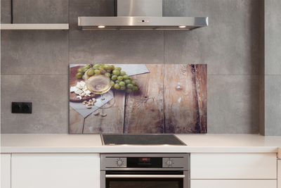 Szklany Panel Przekąski i Czerwone Wino