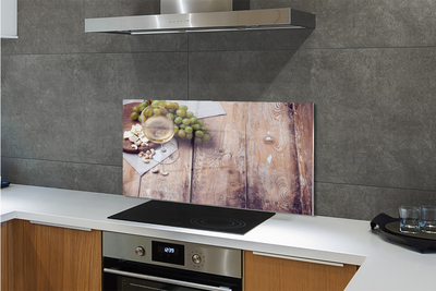 Szklany Panel Przekąski i Czerwone Wino