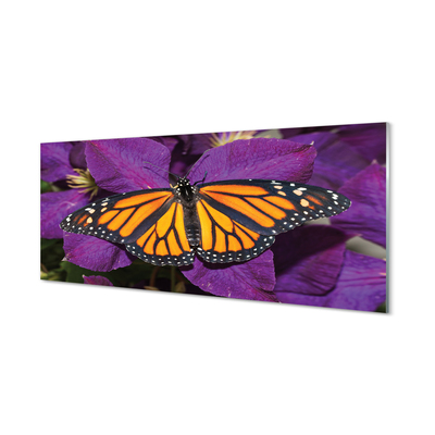 Panel Szklany Letni Ogród Pełen Motyli