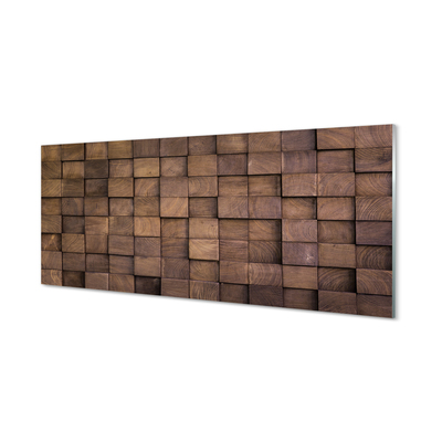 Szklany Panel Drewno kotka słoje