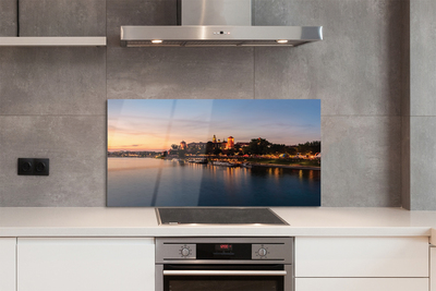 Panel Szklany Zachód Słońca nad Zamkiem na Wawelu