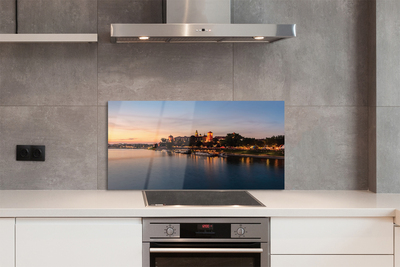 Panel Szklany Zachód Słońca nad Zamkiem na Wawelu