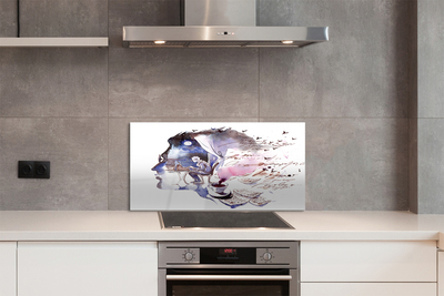 Szklany Panel Malarski Portret Twarzy