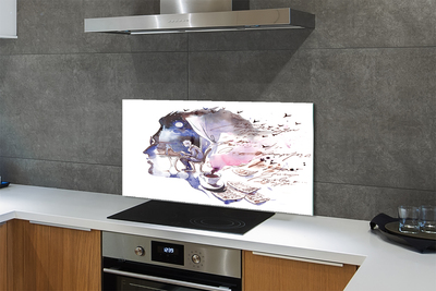 Szklany Panel Malarski Portret Twarzy