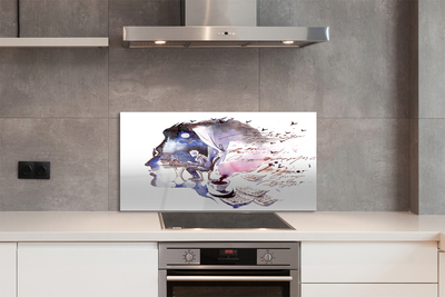 Szklany Panel Malarski Portret Twarzy