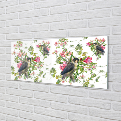 Panel Szklany Poranne Spotkanie na Gałęzi