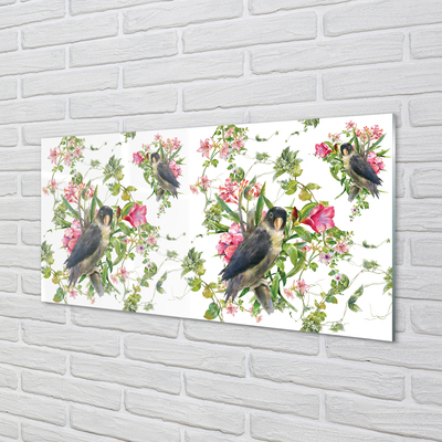 Panel Szklany Poranne Spotkanie na Gałęzi