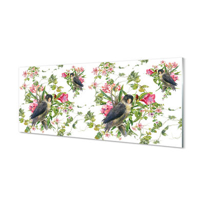 Panel Szklany Poranne Spotkanie na Gałęzi