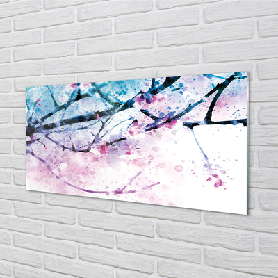 Szklany Panel Gałęzie Drzewa na tle Nieba