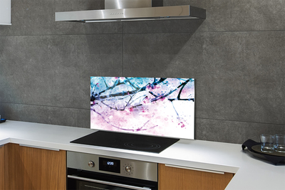 Szklany Panel Gałęzie Drzewa na tle Nieba